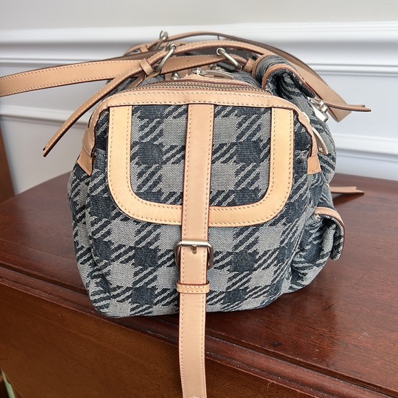 GAETANO NAVARRA LINEA TATIJEANS JACQUARD JEANS AND NATUAL CALF LEATHER BAG - Picture 7 of 15